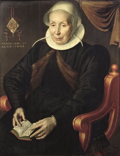 Retrato de una mujer anciana, 1603 de Aert Pietersz.